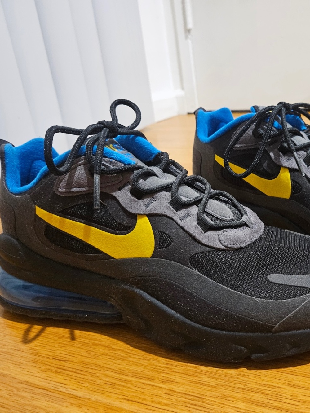 Nike Air Max 270 React Black/Blue/Yellow 'Inter Milan' Size 11